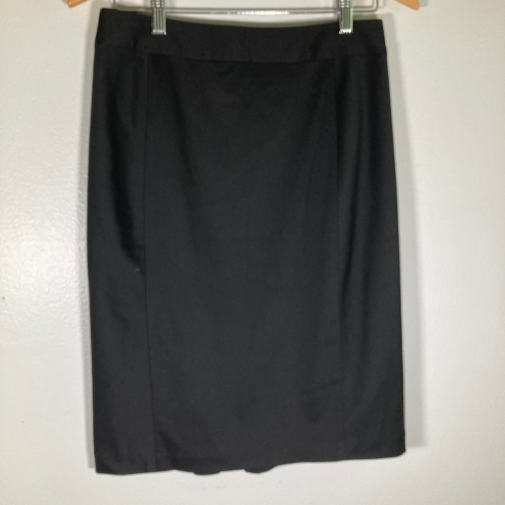 Express Women 2 Black Trumpet Pencil Skirt Button Waist Side Zip